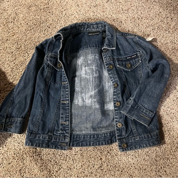 Brand new DKNY JEANS jean jackeT CUSTOM PAINTED - Picture 2 of 4